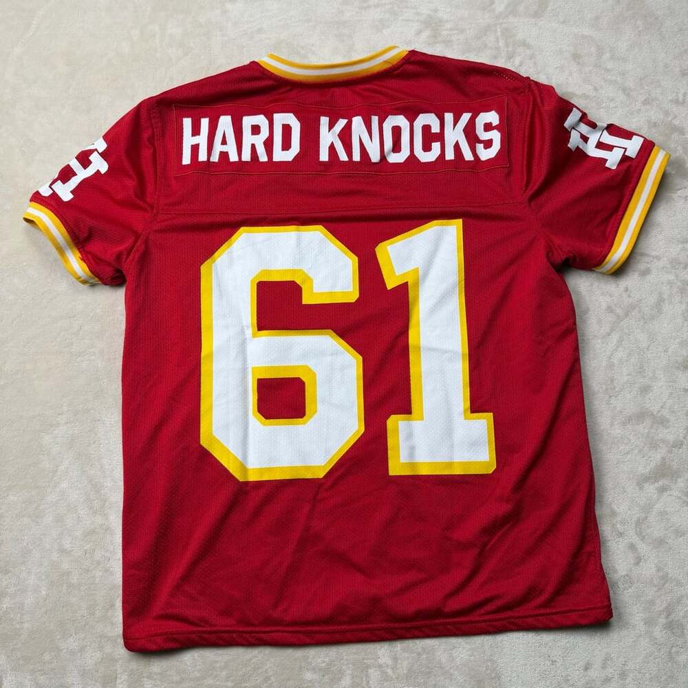 Vintage 2000’s School of Hard Knocks mesh Football Jersey Size M Red 61 - Picture 6 of 8